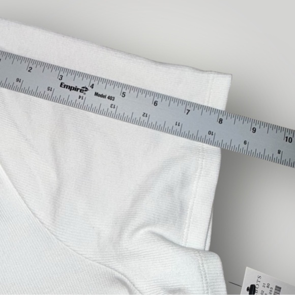 NWT TALBOTS RIBBED SCOOP NECK TEE Plus 2X White - Picture 10 of 14